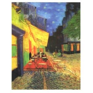 Cafe Terrace at Night by Vincent Van Gogh Art Photo Print 8" x 10" Lenticular 3D